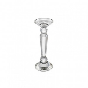 SINGLE FLAME CANDLESTICK crystal D10 H26