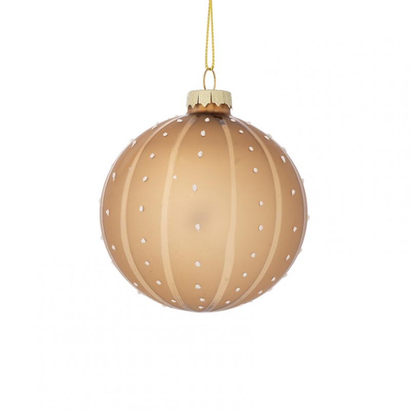 Sfera vetro dots d10cm - oro