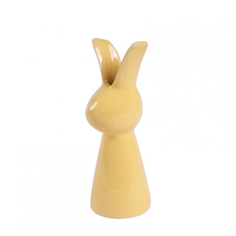 Coniglio ceramica h20cm - giallo