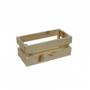 CASSETTA LEGNO 2 VASI 26x13xh11cm-natura