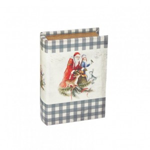 SCATOLA/LIBRO BABBO NATALE 17X13 H6,5