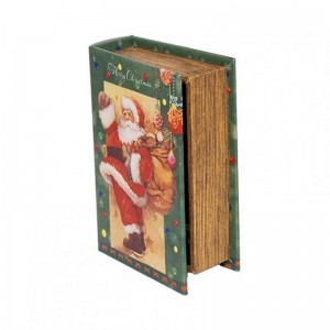 SCATOLA/LIBRO BABBO NATALE 19X7X27cm