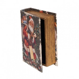 SCATOLA/LIBRO BABBO NATALE 19X7X27cm