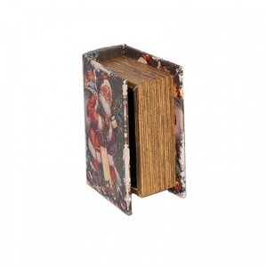 SCATOLA/LIBRO BABBO NATALE 9X4,5X12cm