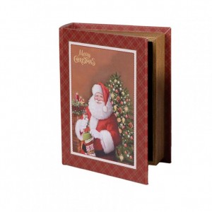 SCATOLA/LIBRO BABBO NATALE 22X17X5,5cm