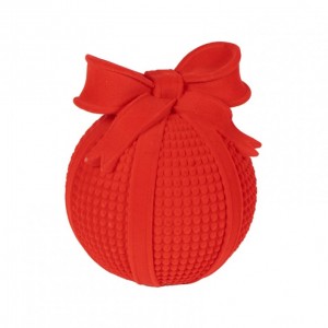 SFERA FLOCC. C/FIOCCO D12cm - rosso