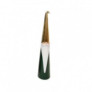 BABBO NATALE MET. D9,5 H50cm - verde/oro