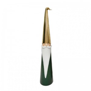 BABBO NATALE MET. D13 H70cm - verde/oro