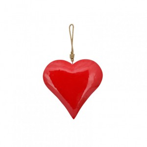 CUORE METALLO DA APP. 12,5cm - rosso