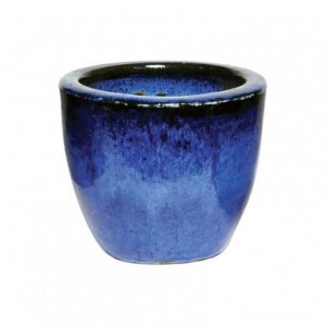 VASO Egg CERAMICA D38 H32 - blue