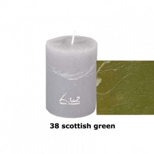 RUSTIC CANDLE 8XD6cm - scottish green