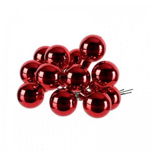 PICK SFERA D2cm 144pz - xmas red lucido