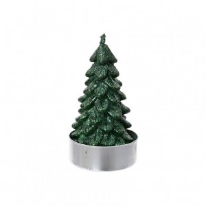 CANDELA TEALIGHT ALBERO 4pz - pine green