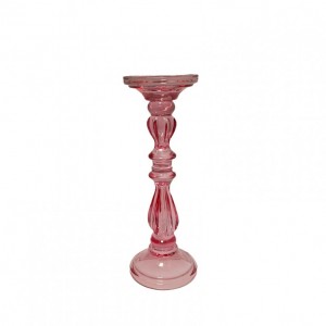 CANDELABRO VETRO D10 H28,5 - rosa