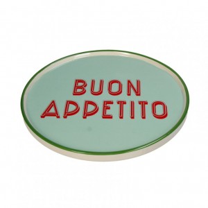 PIATTO CERAMICA 25,5X25,5X1,5cm - mint