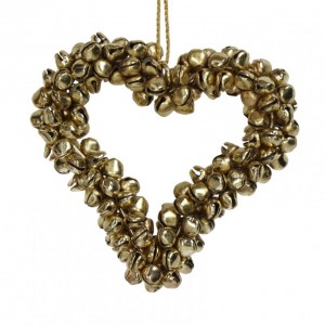 CUORE C/BUBBOLI MET. DA APP 9cm - gold