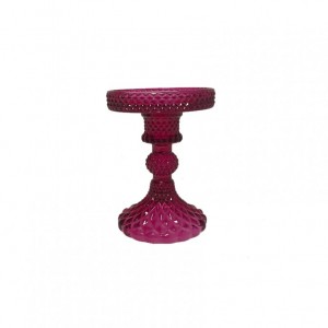 CANDELABRO VETRO D8,8 H11,8 - fucsia