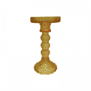 CANDELABRO VETRO D8,8 H16,7 - ambra