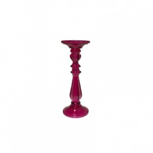 CANDELABRO VETRO D10 H25 - fucsia