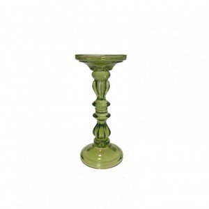 CANDELABRO VETRO D10 H25 - verde