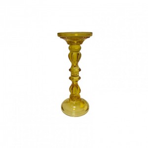 CANDELABRO VETRO D10 H28,5 - ambra