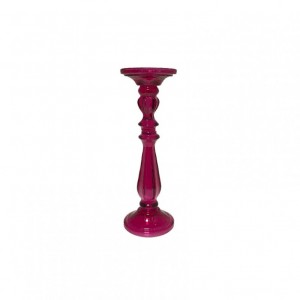 CANDELABRO VETRO D10 H28,5 - fucsia