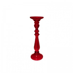 CANDELABRO VETRO D10 H28,5 - rosso