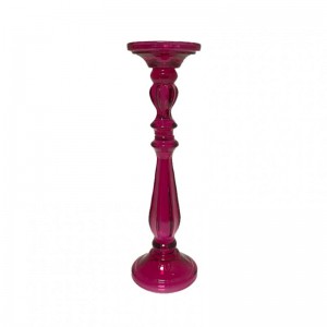 CANDELABRO VETRO D10 H34 - fucsia