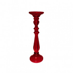 CANDELABRO VETRO D10 H34 - rosso