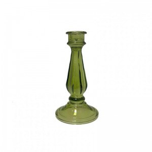 CANDELABRO VETRO D10 H18 - verde