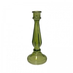 CANDELABRO VETRO D10 H23 - verde