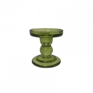 CANDELABRO VETRO D8,4 H8,5 - verde