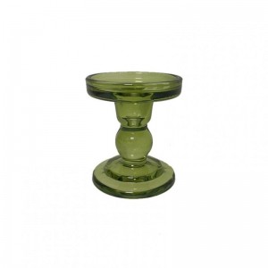 CANDELABRO VETRO D8,5 H10,8 - verde