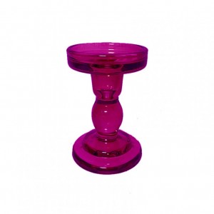 CANDELABRO VETRO D8,5 H13,2 - fucsia