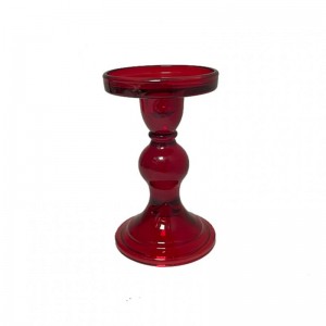 CANDELABRO VETRO D8,5 H13,2 - rosso