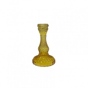 CANDELABRO VETRO D6,5 H10,5 - ambra