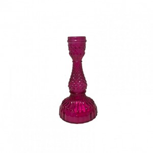 CANDELABRO VETRO D8,3 H16,3 - fucsia