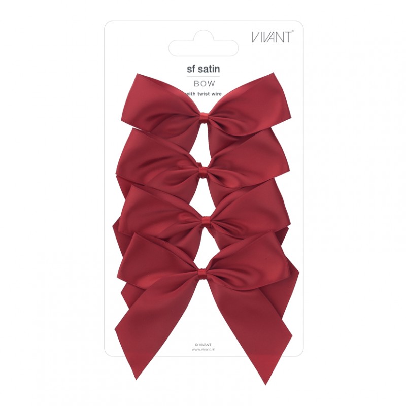 Fiocco satin 12x10cm pz4 - rosso vivo