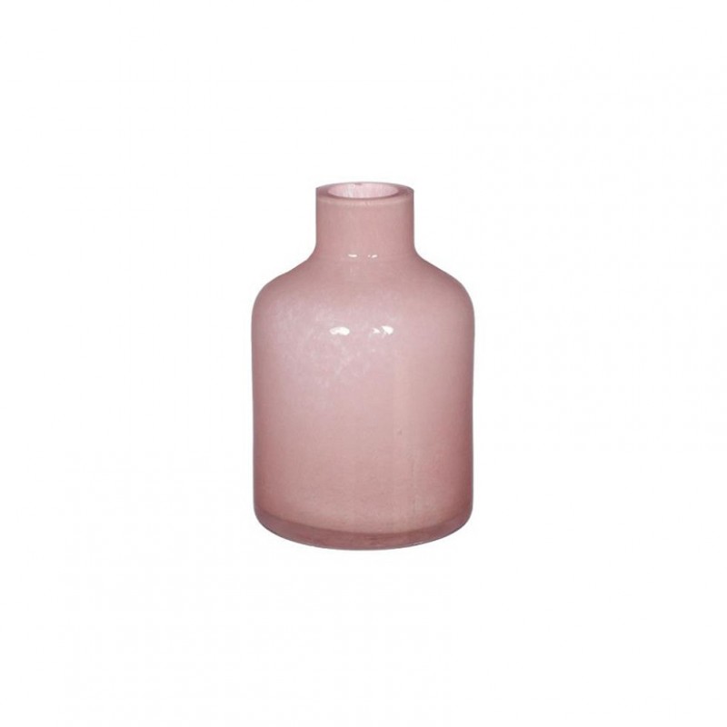 Vaso vetro lupin d10 h15 cm - lt. pink