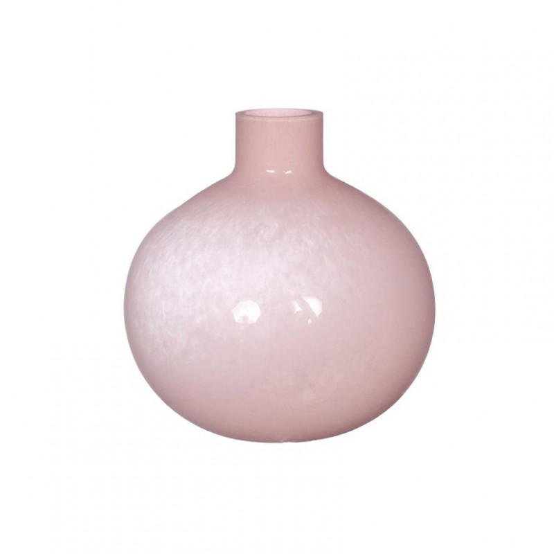 Vaso vetro rose d18 h18 cm - lt. pink