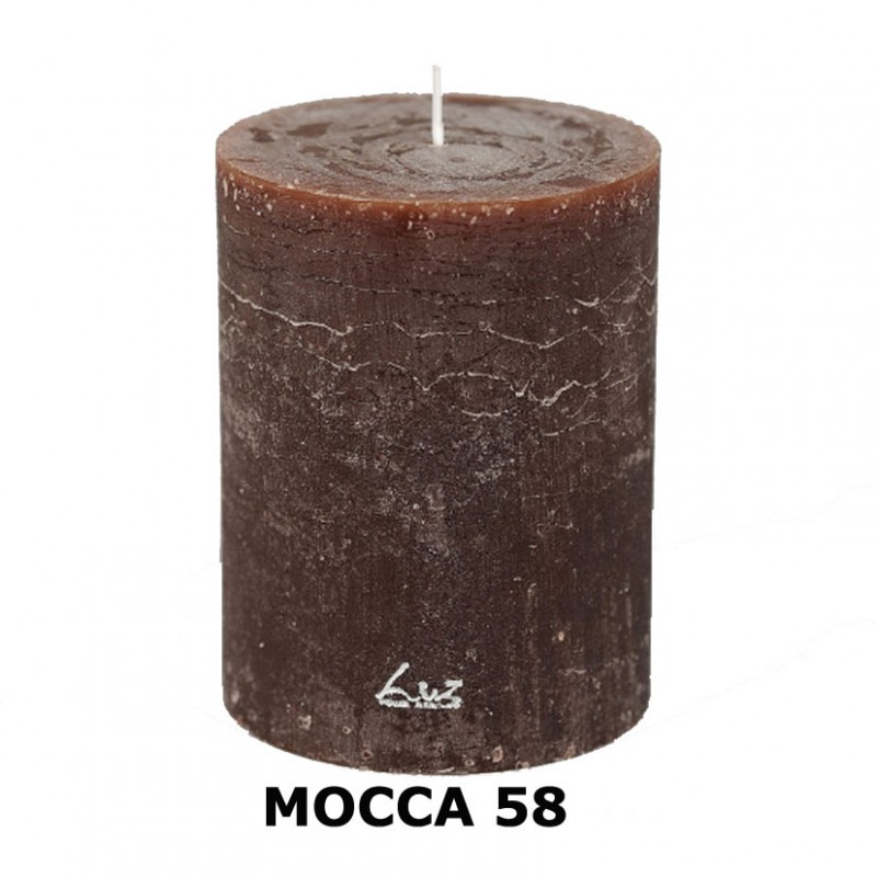 Rustic candle 13xd10cm - coffee