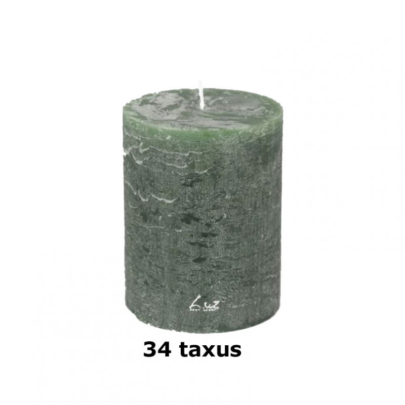 Rustic candle 13xd10cm - taxus