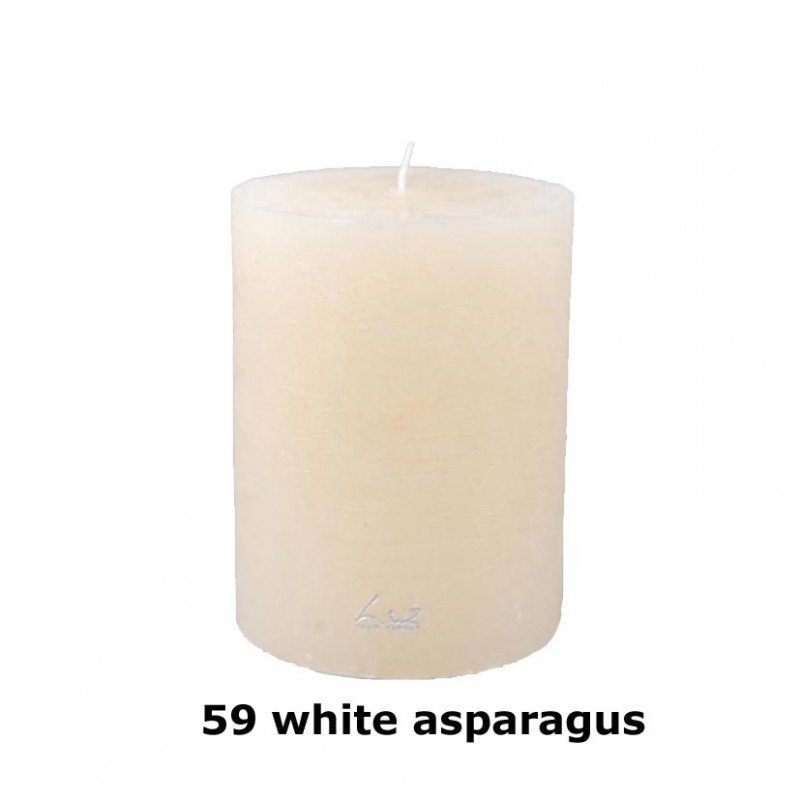 Rustic candle (130/100) -white asparagu