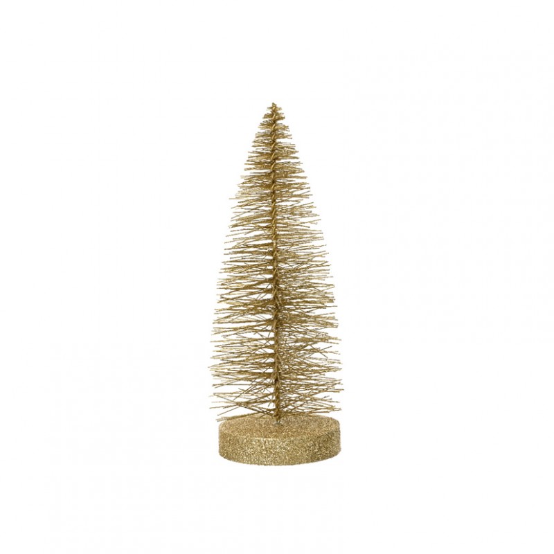 Albero brush glitter h30cm - gold