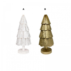 ALBERO D22 H52 cm - white/gold NETTO