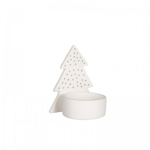 PORTACANDELA ALBERO 6,5X6X8,5 cm - white