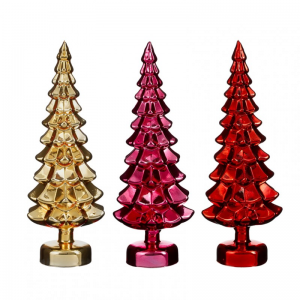 ALBERO VETRO D14 H39 3mod.-red/pink/gold