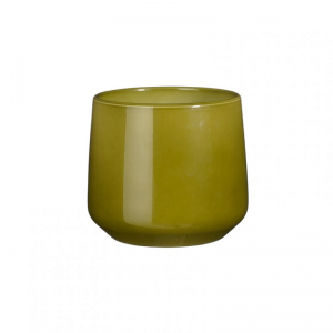 VASO AMBER CERAM. D17 H15,5 - green