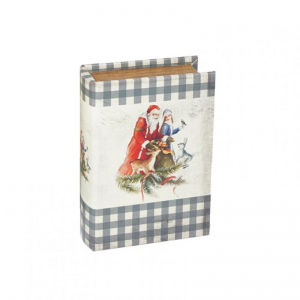 SCATOLA/LIBRO BABBO NATALE 17X13 H6,5