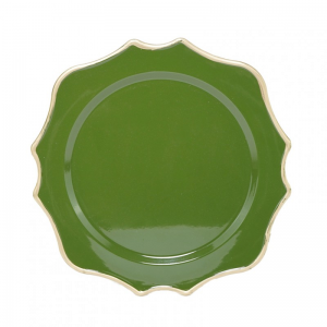 SOTTOPIATTO BORDO ORO D33 cm - verde